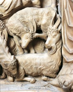 Italien, Toskana, Siena-Kathedrale, Kanzel mit der Geburtsszene von Nicola Pisano