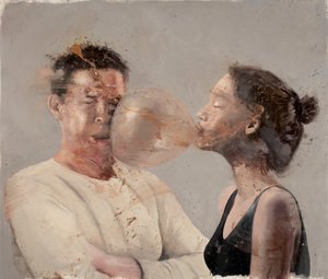 Blase I (Mädchen mit Boxer), 2020 von Nicola Pucci