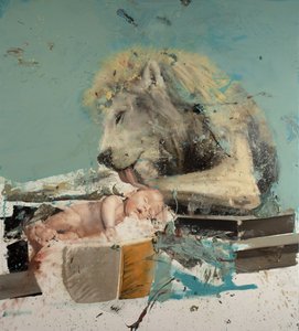 Löwe und Kind II, 2022 von Nicola Pucci