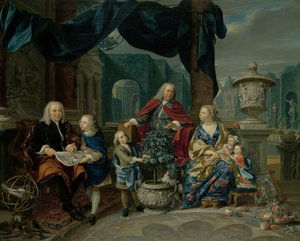 Porträt von David van Mollem mit seiner Familie