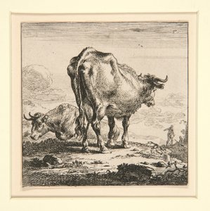 Die Kuhherde mit der Milchmagd von Nicolaes Berchem