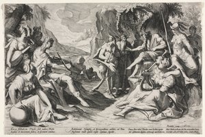 Das Urteil des Midas, 1589 von Nicolaes Clock