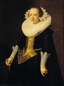 Porträt einer 22-jährigen Frau, 1628 von Nicolaes Eliasz. Pickenoy