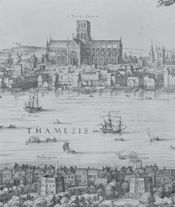 Panorama von London und der Themse (Detail)