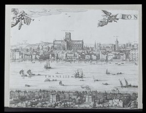 Panorama von London und der Themse, Teil zwei zeigt die St. Paul