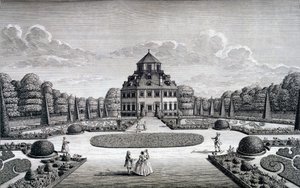 Ansicht des Hauses und Gartens von Frydenlund von Nicolaes Jansz Visscher
