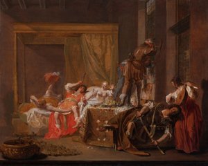 Szene von der Hochzeit von Messalina und Gaius Sillius von Nicolaes Knüpfer