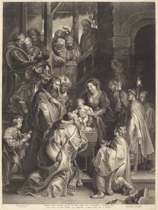 Die Anbetung der Könige mit Fackeln von Nicolaes Lauwers, after Sir Peter Paul Rubens