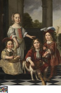 Porträt von vier Kindern von Nicolaes Maes