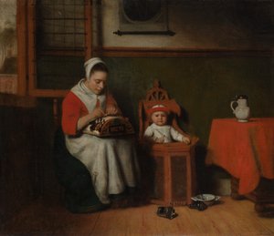 Die Spitzenklöpplerin, ca. 1656