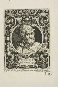 Hektor von Troja, Tafel eins aus Die Neun Guten Helden von Nicolaes de Bruyn