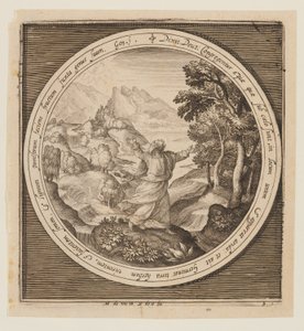 Dritter Tag: Die Erschaffung von Land und Vegetation, aus Die Schöpfung bis zur Vertreibung aus dem Paradies von Nicolaes de Bruyn
