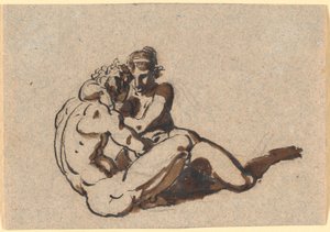 Ein Mann und eine Frau, die sich umarmen von Nicolai Abildgaard