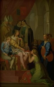 Christian I. erhebt die Provinz Holstein zum Herzogtum im Jahr 1460 von Nicolai Abildgaard