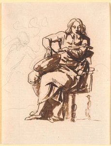Ein Dichter, der in die Saiten der Laute greift von Nicolai Abildgaard