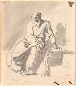 Sitzende antike Männerfigur, vermutlich Anacreon von Nicolai Abildgaard