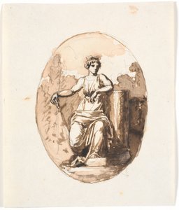 Sitzende Frauenfigur, Allegorie auf Stärke oder Beständigkeit von Nicolai Abildgaard