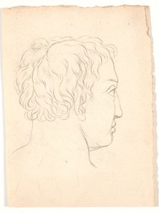 Ein Kopf eines Mannes schräg von hinten gesehen von Nicolai Abildgaard