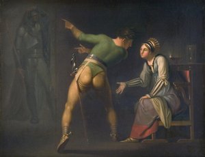 Hamlet und seine Mutter. Episode aus Shakespeares Hamlet von Nicolai Abildgaard