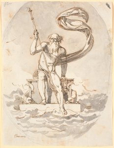 Oceanus auf seinem Thron im Meer