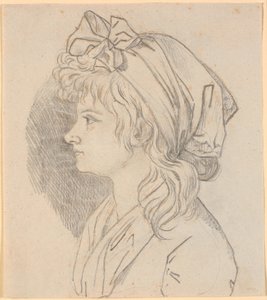 Profilporträt der zweiten Frau des Malers Juliane Marie Abildgaard, geb. Ottesen. Vorarbeit zum Porträt im Frederiksborgmuseum