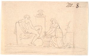 Szene mit zwei Figuren