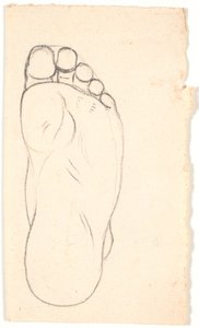 Studie eines Fußes von unten gesehen. Die Ferse rechts. von Nicolai Abildgaard