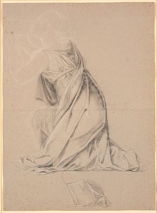 Studie zur knienden Figur, die Holstein auf dem Christian I-Bild in Christiansborg symbolisiert von Nicolai Abildgaard