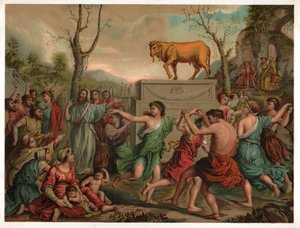 Anbetung des goldenen Kalbes (Illustration)