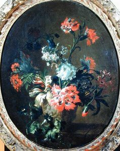 Blumen in einer Steinvase von Nicolas (attr.to) Baudesson