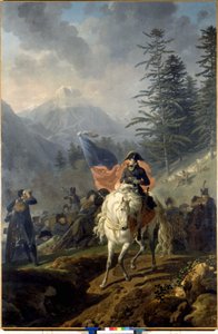 Napoleon Bonaparte überquert den Col de Saint Bernard von Nicolas Antoine Taunay