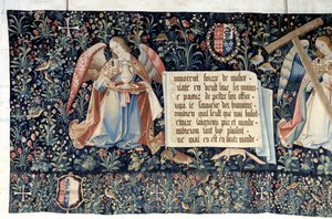 Apokalypse (1373-1383), Engel tragen die Werkzeuge der Passion