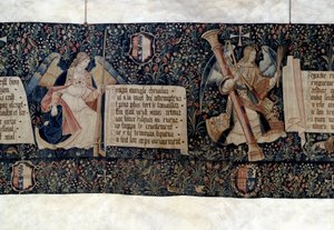 Apokalypse (1373-1383), Engel tragen die Werkzeuge der Passion