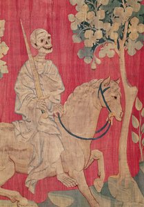 Das fahle Pferd und der Tod, aus dem Apokalypse-Wandteppich von Angers, 1373-87 von Nicolas Bataille