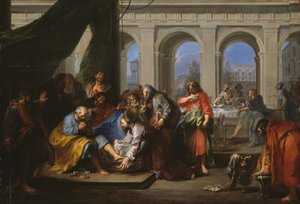 Christus wäscht die Füße seiner Jünger, 1720-30 von Nicolas Bertin