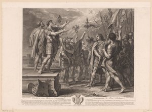 Das Zeichen des Kreuzes erscheint am Himmel vor Kaiser Konstantin von Nicolas Henri Tardieu