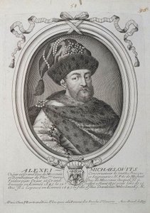 Porträt des Zaren Alexei I. Michailowitsch von Russland 1629-1676, zweite Hälfte des 17. Jahrhunderts von Nicolas III de Larmessin