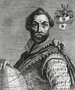 Porträt von Francis Drake (1540-1596) von Nicolas II de Larmessin