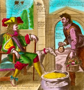 Dritter Stand Steuer: „Die Spinne und die Fliege“ oder „Der Adlige und der Bauer“ von Nicolas and Lagniet Jacques Guerard
