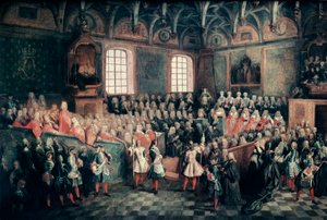 Der Sitz der Gerechtigkeit im Parlament von Paris von Nicolas Lancret