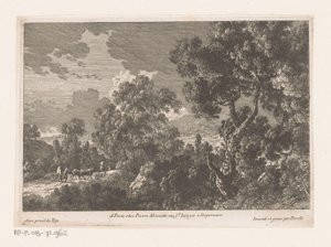 Waldlandschaft mit Hirten und Herde