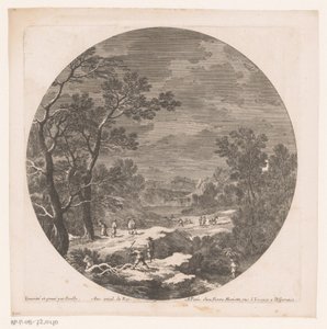 Landschaft mit Waldarbeitern von Nicolas Perelle