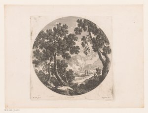 Landschaft mit Hirten hinter der Herde von Nicolas Perelle