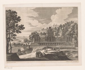 Landschaft mit Schloss von Nicolas Perelle