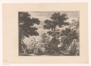 Flusslandschaft mit Flucht nach Ägypten