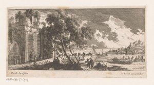 Ruine am Kai bei Meer von Nicolas Perelle