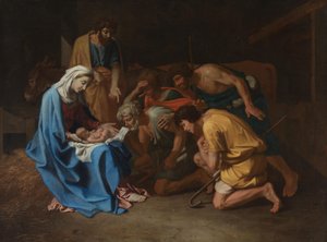Anbetung der Hirten von Nicolas Poussin