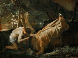 Midas an der Quelle des Flusses Pactolus, ca. 1627 von Nicolas Poussin