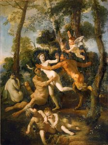 Pan und Syrinx: Syrinx von Nicolas Poussin