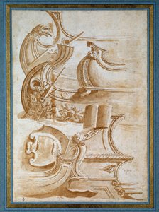 Schiffsbogen und Schilde (nach Giulio Romano)